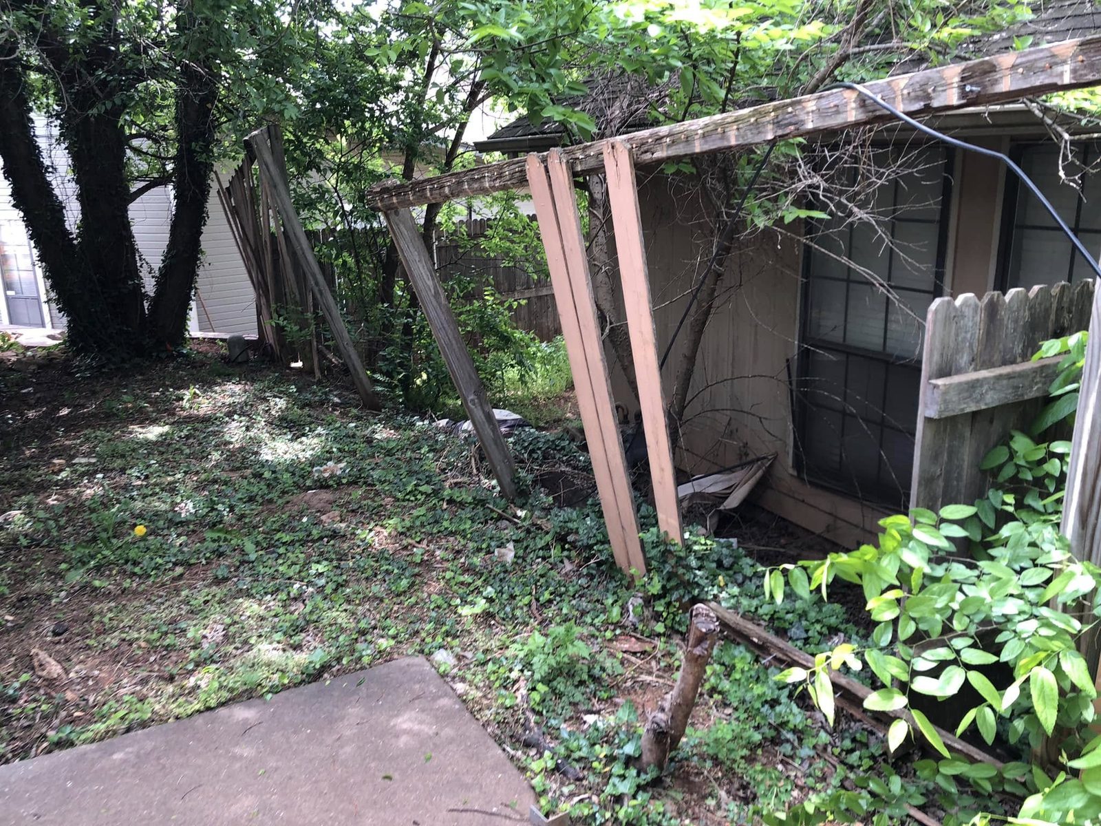 Privacy fence install — pressure-treated, 6ft.