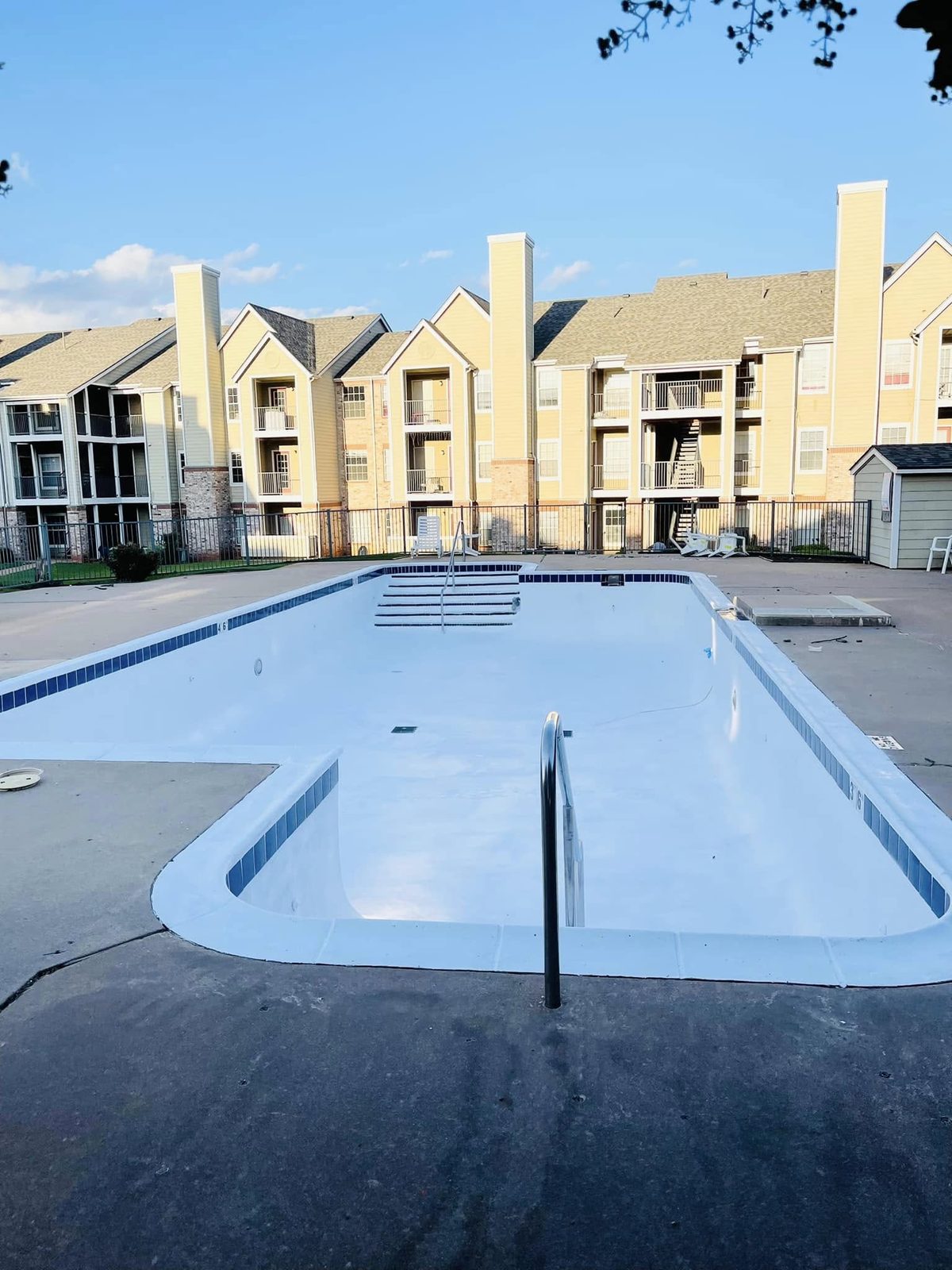 Apartment pool refinish — multifamily property service.